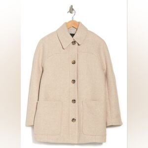 Truth Cream Trench Coat with Button Detail